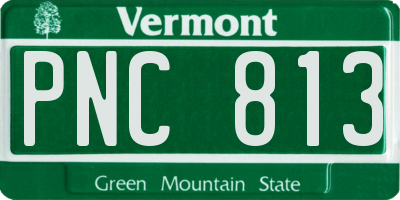 VT license plate PNC813
