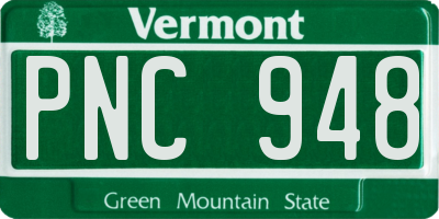 VT license plate PNC948