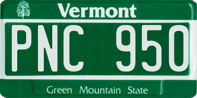 VT license plate PNC950