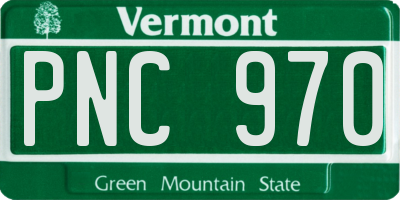 VT license plate PNC970