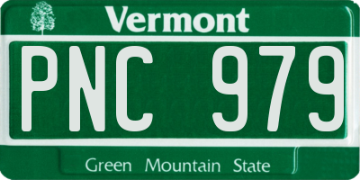 VT license plate PNC979