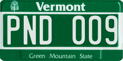 VT license plate PND009