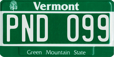 VT license plate PND099