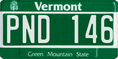 VT license plate PND146