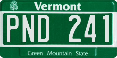 VT license plate PND241