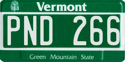 VT license plate PND266