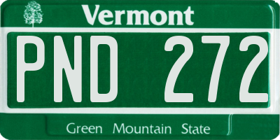 VT license plate PND272
