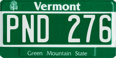 VT license plate PND276