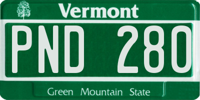 VT license plate PND280