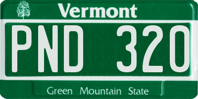 VT license plate PND320