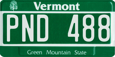VT license plate PND488