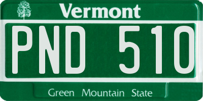 VT license plate PND510