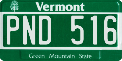 VT license plate PND516