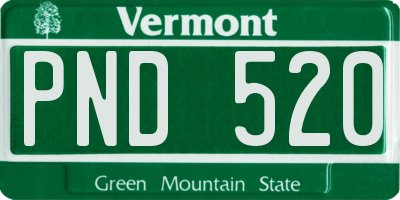 VT license plate PND520