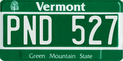 VT license plate PND527