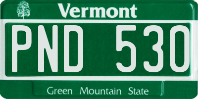 VT license plate PND530