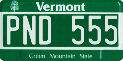 VT license plate PND555