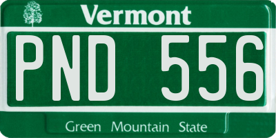VT license plate PND556