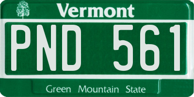 VT license plate PND561
