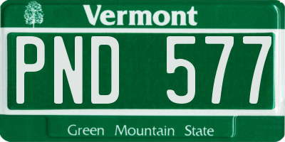 VT license plate PND577