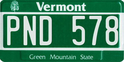 VT license plate PND578