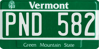 VT license plate PND582