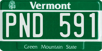 VT license plate PND591