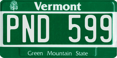 VT license plate PND599