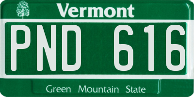 VT license plate PND616