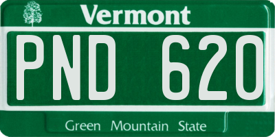 VT license plate PND620