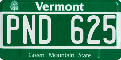 VT license plate PND625
