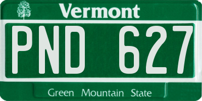 VT license plate PND627