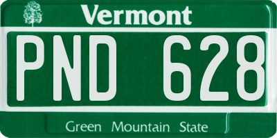 VT license plate PND628