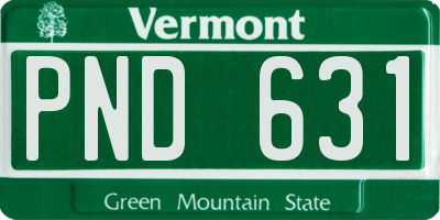 VT license plate PND631