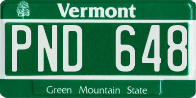 VT license plate PND648