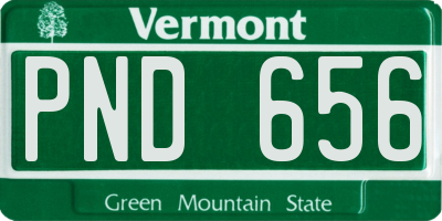 VT license plate PND656