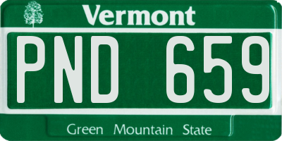 VT license plate PND659