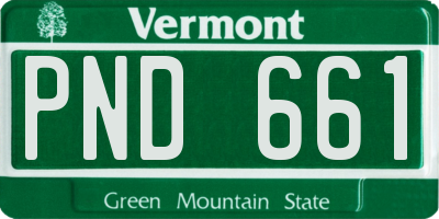 VT license plate PND661