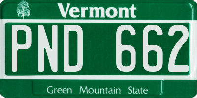 VT license plate PND662