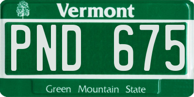 VT license plate PND675