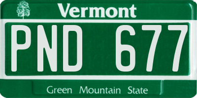 VT license plate PND677