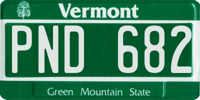 VT license plate PND682