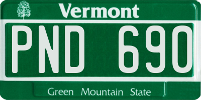 VT license plate PND690