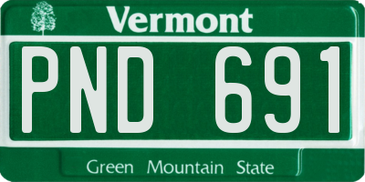 VT license plate PND691
