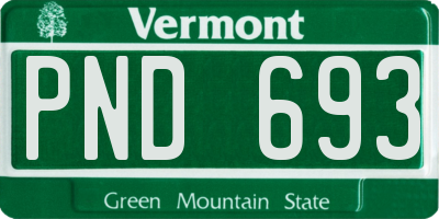 VT license plate PND693