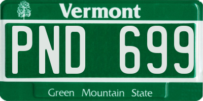 VT license plate PND699