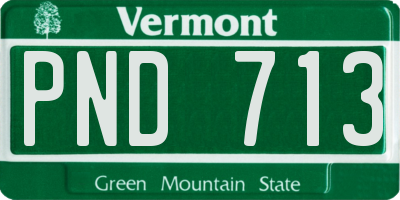 VT license plate PND713