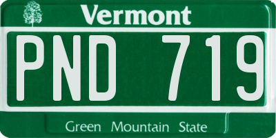 VT license plate PND719
