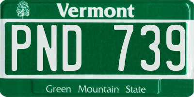 VT license plate PND739