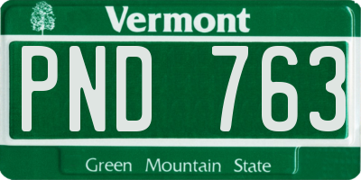 VT license plate PND763